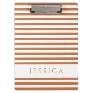 Porte-bloc Motif Brown Orange Et Blanc Grillé Nom