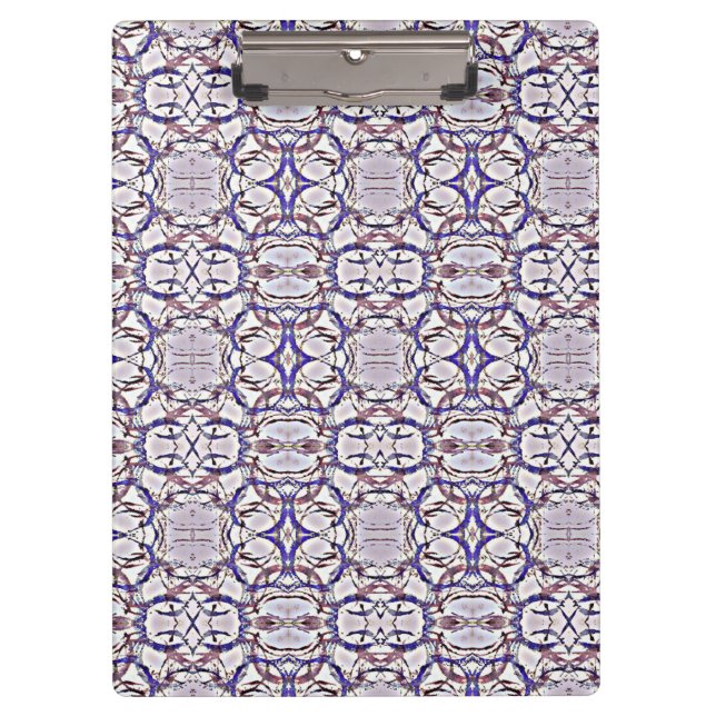 Porte-bloc Motif Cercles Bleu Violet Blanc (Devant)