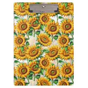 Porte-bloc Motif Cottagecore à fleurs de tournesol