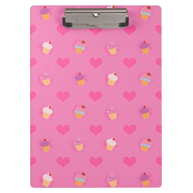 Porte-bloc Motif Cupcake rose (Devant)
