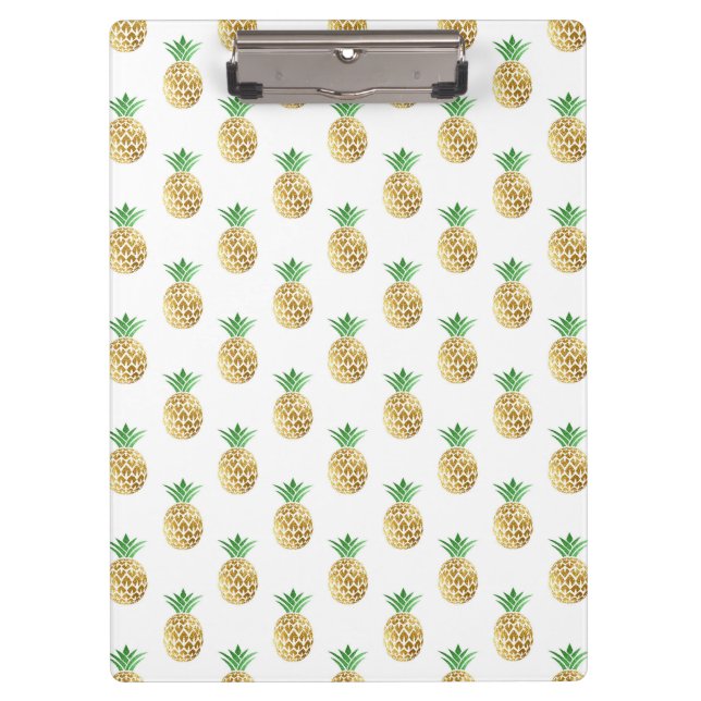 Porte-bloc Motif d'ananas Tropical Hawaiian Gold Foil (Devant)