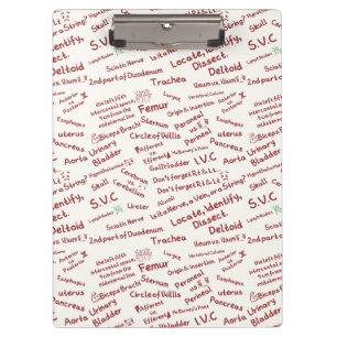 Porte-bloc Motif d'anatomie minimaliste Vêtement professionne
