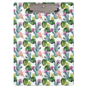 Porte-bloc Motif d'art de cactus d'aquarelle