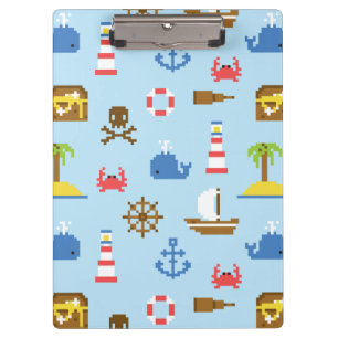 Porte-bloc Motif d'art de mer de pixel