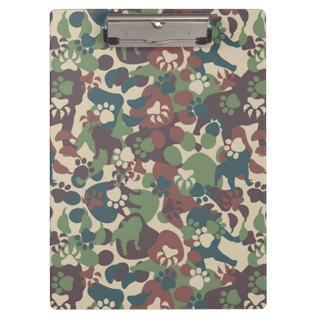 Porte-bloc Motif de camouflage de chien (Devant)