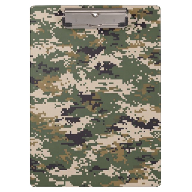 Porte-bloc Motif de camouflage numérique vert (Devant)