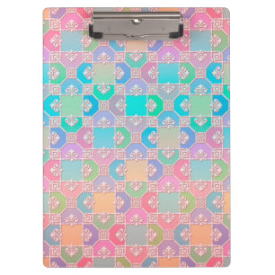 Porte-bloc Motif de carrés mignons multicolores