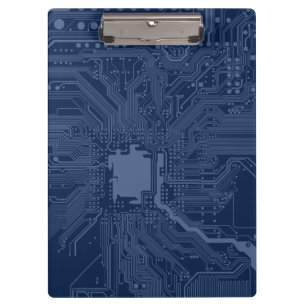Porte-bloc Motif de circuit Geek bleu