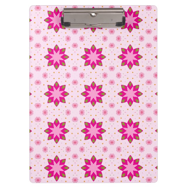 Porte-bloc Motif de confettis à fleurs de pétale (Devant)