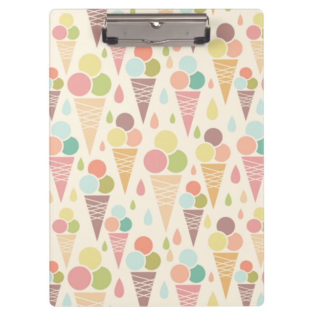 Porte-bloc Motif de cornets de crème glacée (Devant)