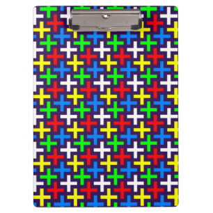 Porte-bloc Motif de croix colorées