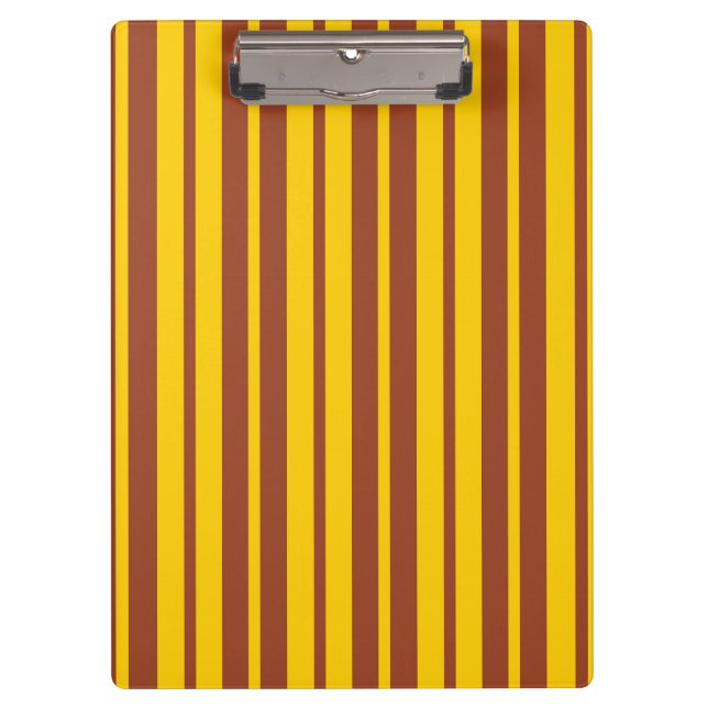 Porte-bloc Motif de design de rayures élégantes marron jaune  (Devant)