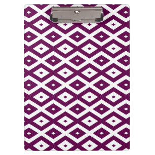 Porte-bloc Motif de diamant blanc et violet de prune