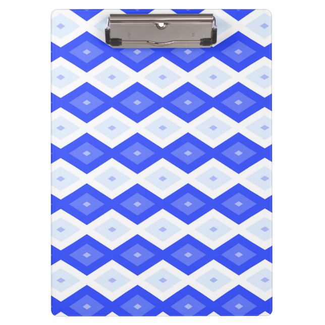 Porte-bloc Motif de diamant bleu royal (Devant)