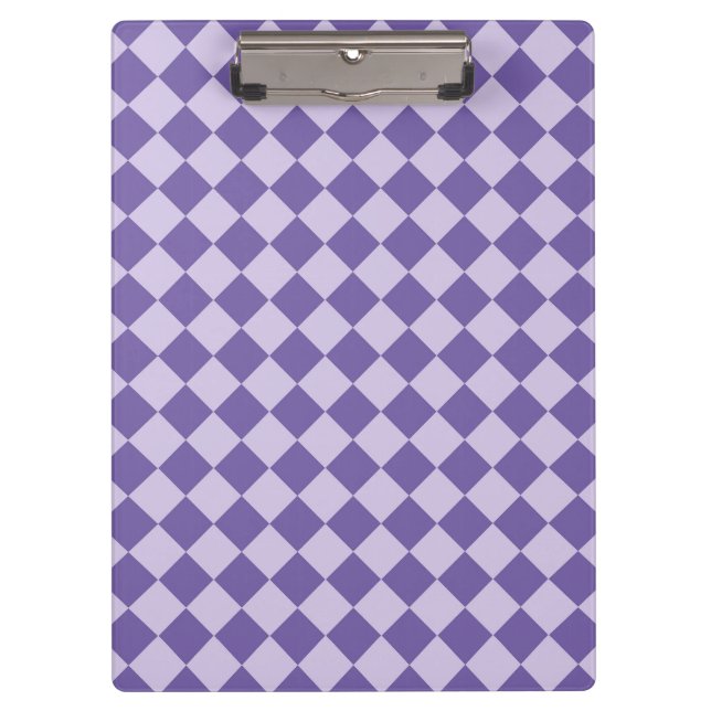 Porte-bloc Motif de diamants de Checker Violet (Devant)