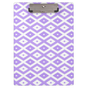 Porte-bloc Motif de diamants violet et blanc