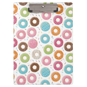 Porte-bloc Motif de Donuts Colorés Rétro pour une Fête Amusan