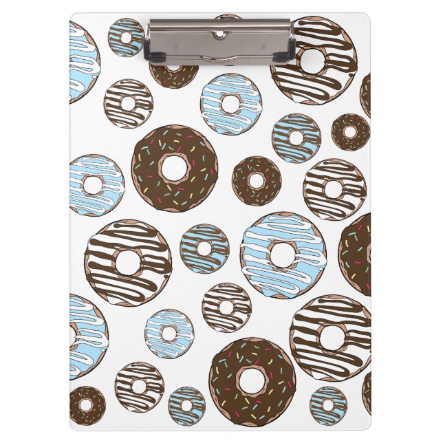 Porte-bloc Motif De Donuts, Donuts Bleus, Donuts Brown (Devant)