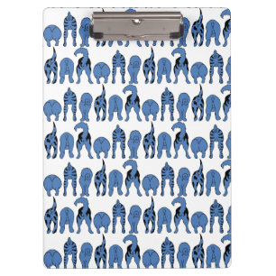 Porte-bloc Motif de fesses de chien bleu