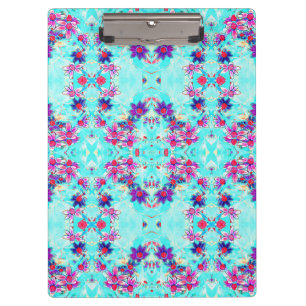 Porte-bloc Motif de fleur violette mignonne et féminine sur b