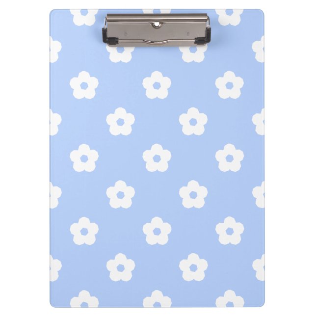 Porte-bloc Motif de fleurs blanches (Devant)