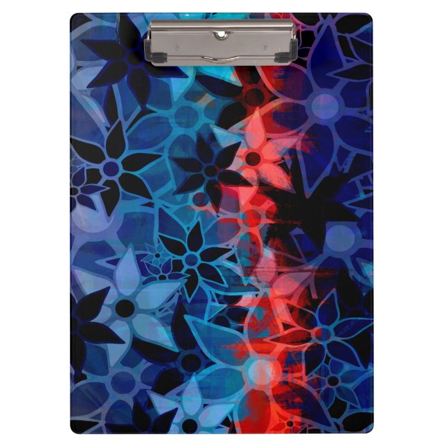 Porte-bloc Motif de fleurs d'art Abstrait #2 (Devant)