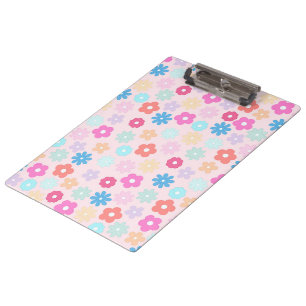 Porte-bloc Motif de fleurs de marguerite rose boho