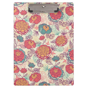 Porte-bloc Motif de fleurs et de feuille de pivoine