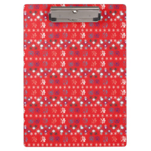 Porte-bloc Motif de flocon de neige moderne Red Christmas