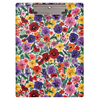 Porte-bloc Motif de jardin floral de pensées printanières lum