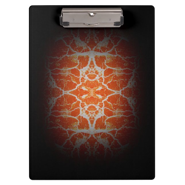 Porte-bloc Motif de kaléidoscope orange (Devant)