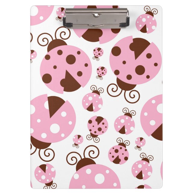 Porte-bloc Motif De Ladybugs, Mignons Ladybugs, Pink Ladybugs (Devant)