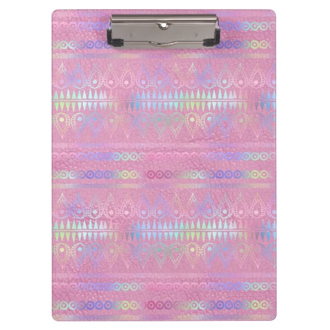 Porte-bloc Motif de licorne bohème iridescent (Devant)