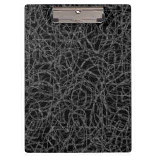 Porte-bloc Motif de lignes gribouillées noir et blanc