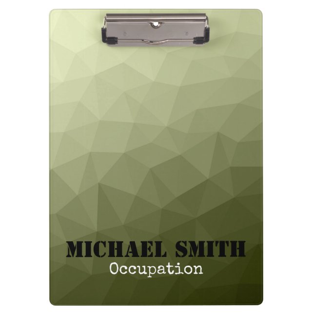 Porte-bloc Motif de maillage géométrique vert clair de l'armé (Devant)