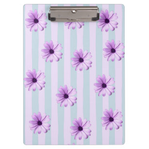 Porte-bloc Motif de marguerite bleue et violette