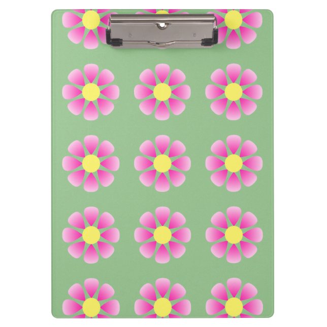 Porte-bloc Motif de marguerite rose (Devant)