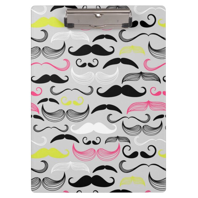 Porte-bloc Motif de moustache, rétro style (Devant)