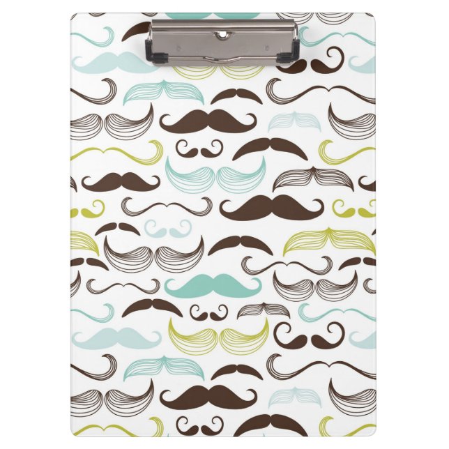 Porte-bloc Motif de moustache, rétro style 2 (Devant)
