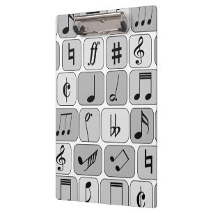 Porte-bloc Motif de notes de musique géométrique monochrome é