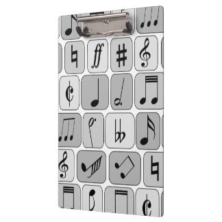 Porte-bloc Motif de notes de musique géométrique monochrome é