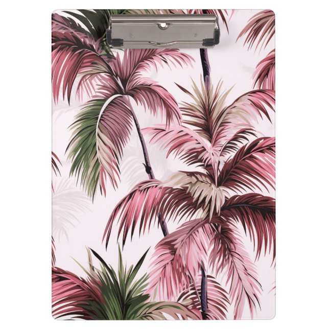 Porte-bloc Motif de palme Ethereales rosé (Devant)