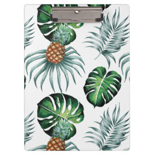 Porte-bloc Motif de palmier de jungle à l'aquarelle tropicale