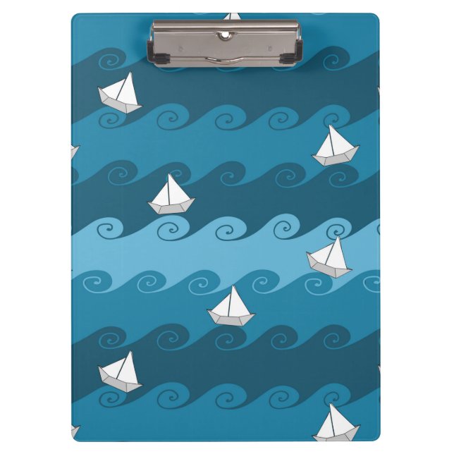 Porte-bloc Motif de papier de bateaux (Devant)