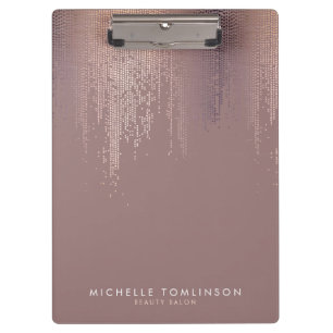 Porte-bloc Motif de pluie Luxe Rose Gold Confetti