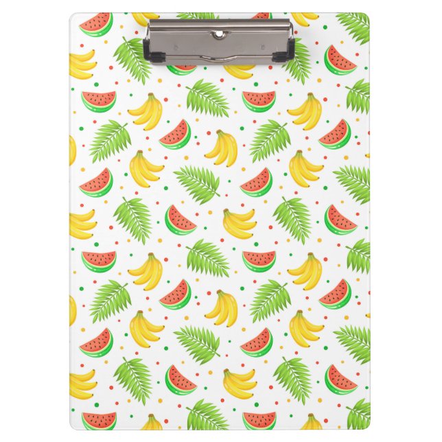 Porte-bloc Motif de point de polka de fruit tropical (Devant)