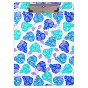 Porte-bloc Motif de poires décoratives bleues mignonnes