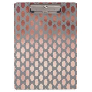 Porte-bloc motif de pois rose d'or de faux élégant élégant
