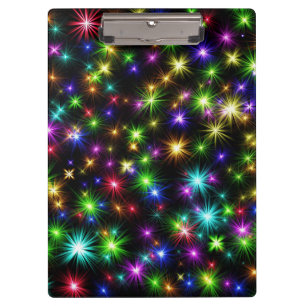 Porte-bloc Motif de rayons d'étoile de Noël multicolore