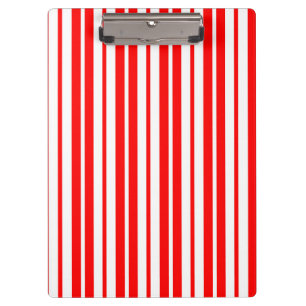 Porte-bloc Motif de rayures verticales blanches rouges